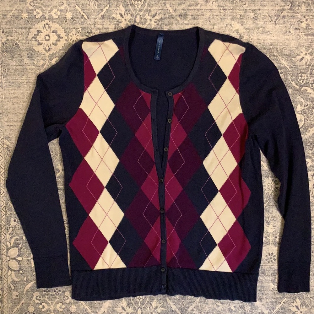 Argyle Cardigan Sweater